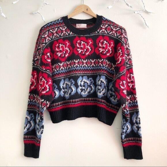 Urban Outfitters multicolor crewneck crop sweater XS - Picture 1 of 5